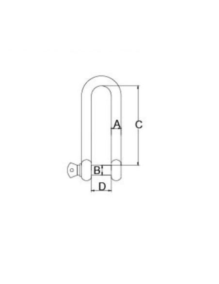 GRILLETE LARGO  8MM  (351208) GRILLETE LARGO  8MM  (351208)