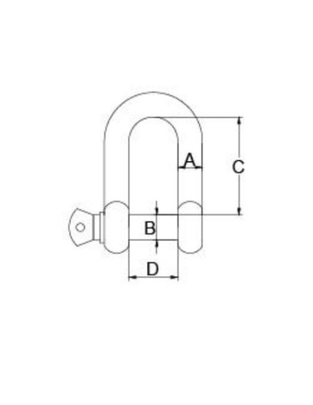 GRILLETE D  8MM. (351008) GRILLETE D  8MM. (351008)