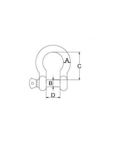 GRILLETE ANCLA 16mm.(351116)