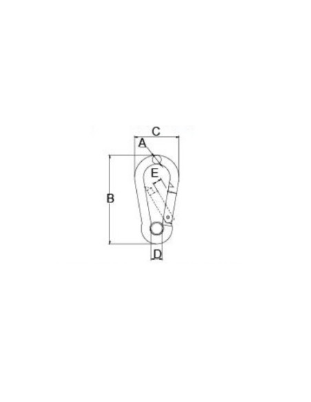 MOSQUETON 6MM INOX.316 (360206) MOSQUETON 6MM INOX.316 (360206)