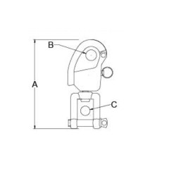 MOSQUETON/DESTORCEDOR 450KG(350301)