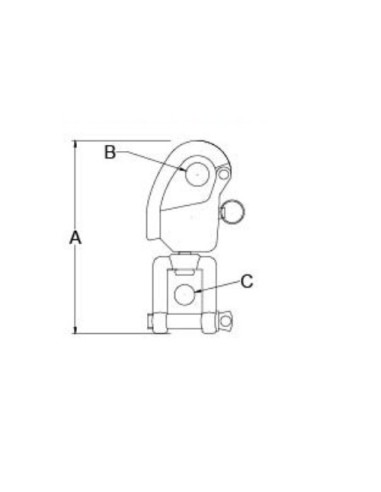 MOSQUETON/DESTORCEDOR 450KG(350301)