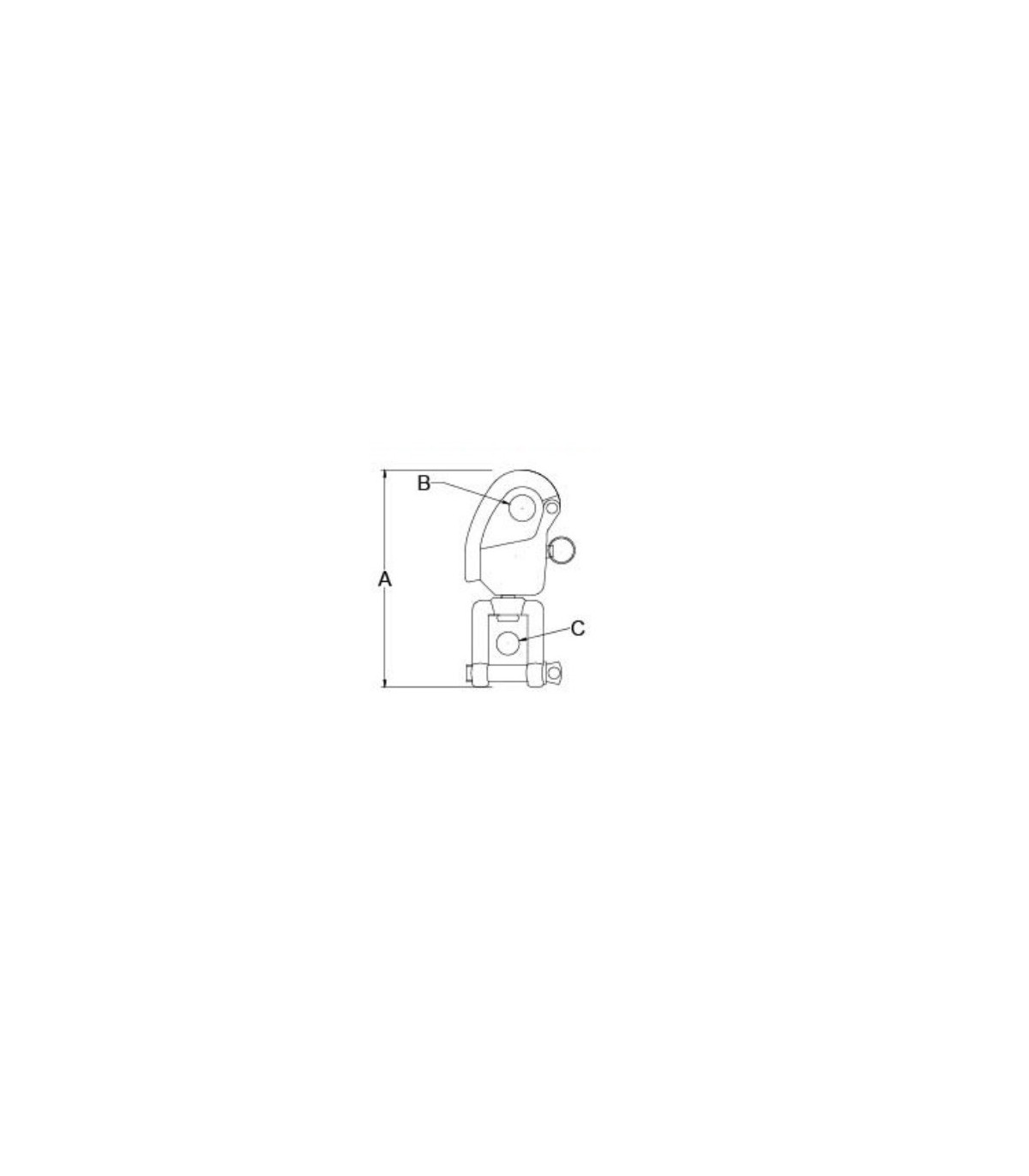 MOSQUETON/DESTORCEDOR 950KG(350303)