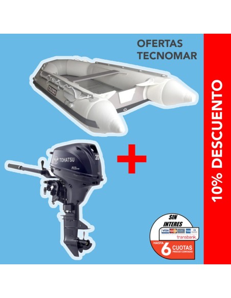 KITNº1 BOTE FARIO330 PLEG + MOTOR TOHATSU MFS 6HP KITNº1 BOTE FARIO330 PLEG + MOTOR TOHATSU MFS 6HP