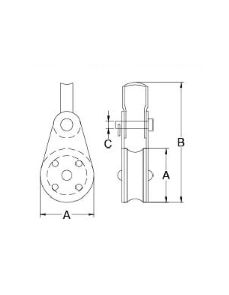 ROLDANA 8MM (N45 08 045) 150KG. ROLDANA 8MM (N45 08 045) 150KG.