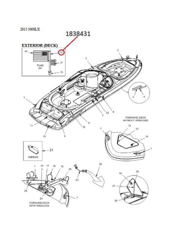 Mástil Asta Bandera ss Magnético