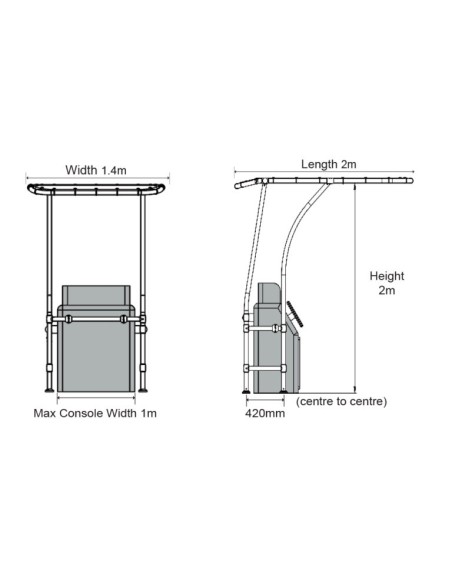 TOLDO-TOP  GRANDE1.4mt.X 2.0mt.(MA 080-4B)
