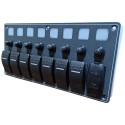 PANEL 7 INTERRUPTORES C/CARG.(C10418)12-24V