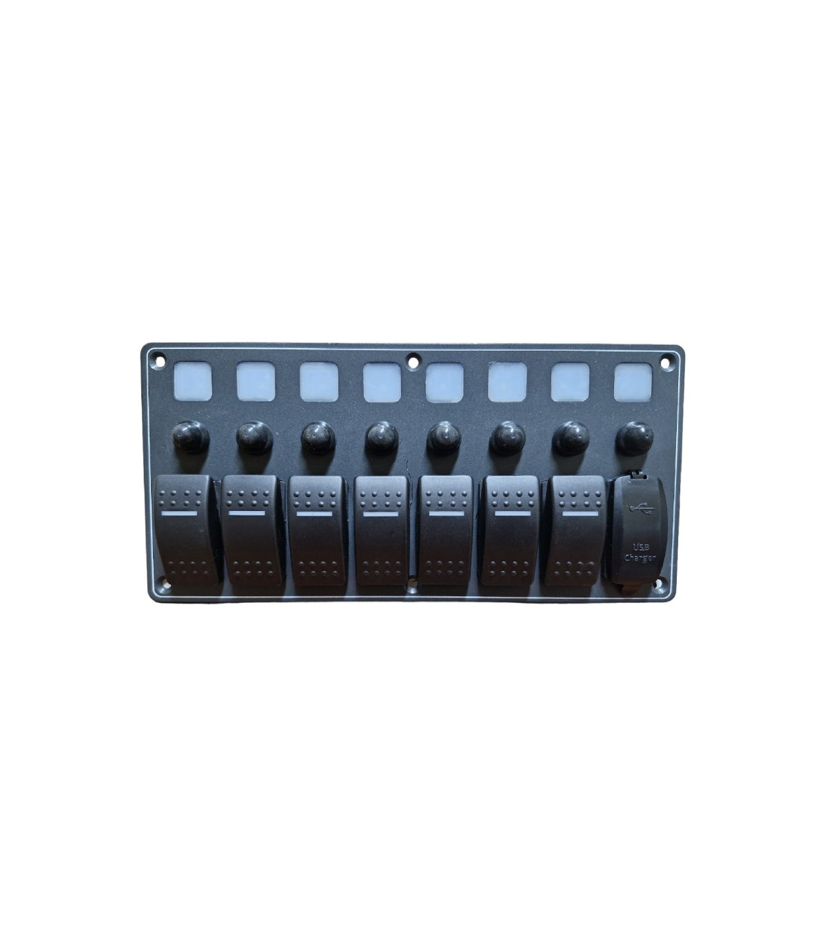 PANEL 7 INTERRUPTORES C/CARG.(C10418)12-24V