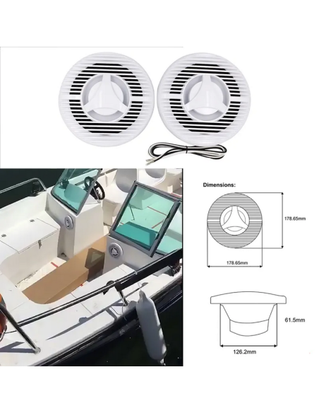 PARLANTE MARINO (PAR) 120W- 4OHMS-2 VIAS (H-058)