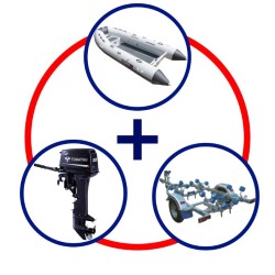 KIT HIDRO ALU 380 + MOTOR TOH.30 HP 2T +TRAILER COBIA 420
