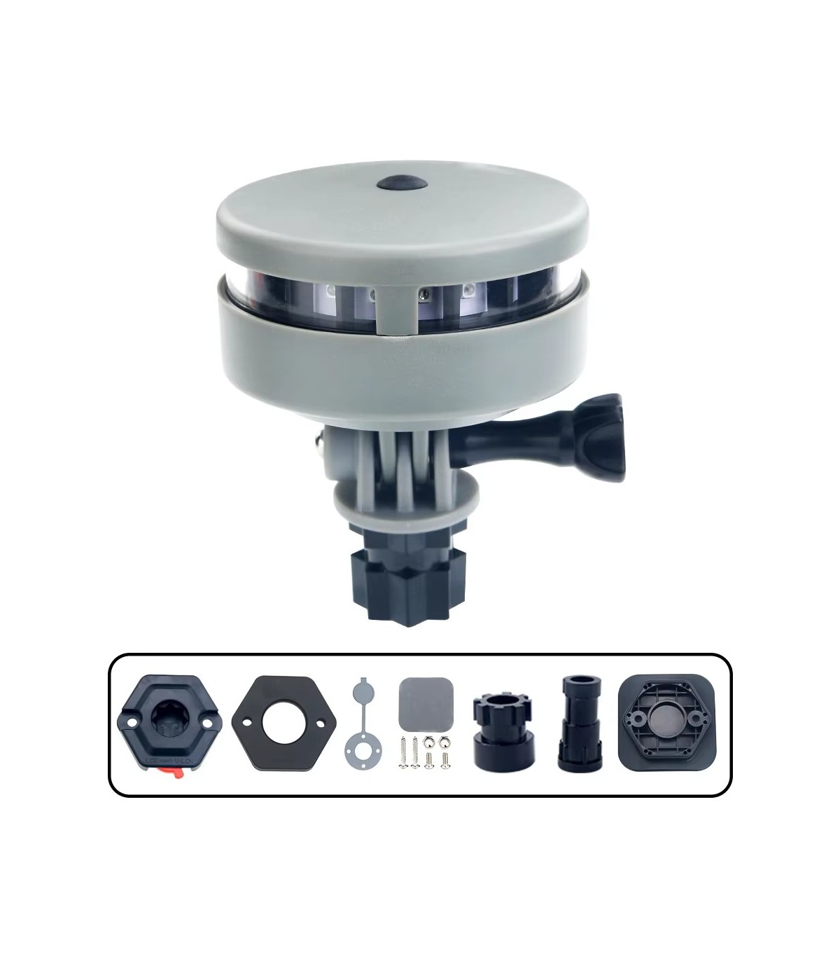 LUZ PROA.FIJA V/R C/BASE 360 GIR.(PIL/TRIPLE A)(434005)