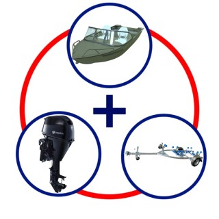 BOTE PUELO A418+MOTOR TOHATSU MFS 30HP+COBIA420