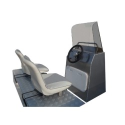 CONSOLA CENTRAL  ALUMINIO C/ TAPIZ