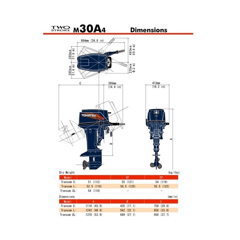 MOTOR TOHATSU 30HL
