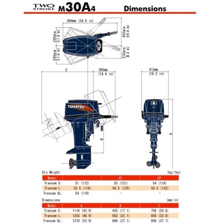 MOTOR TOHATSU 30HL MOTOR TOHATSU 30HL