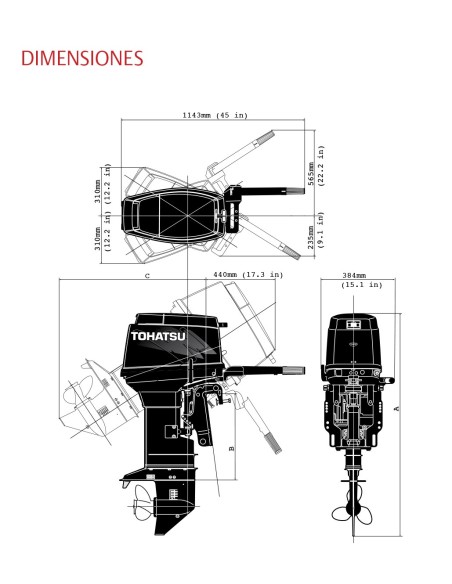 MOTOR TOHATSU 50 HP D2S