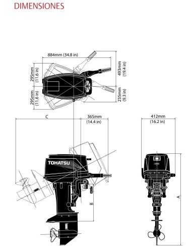 MOTOR TOHATSU 30 HP HS