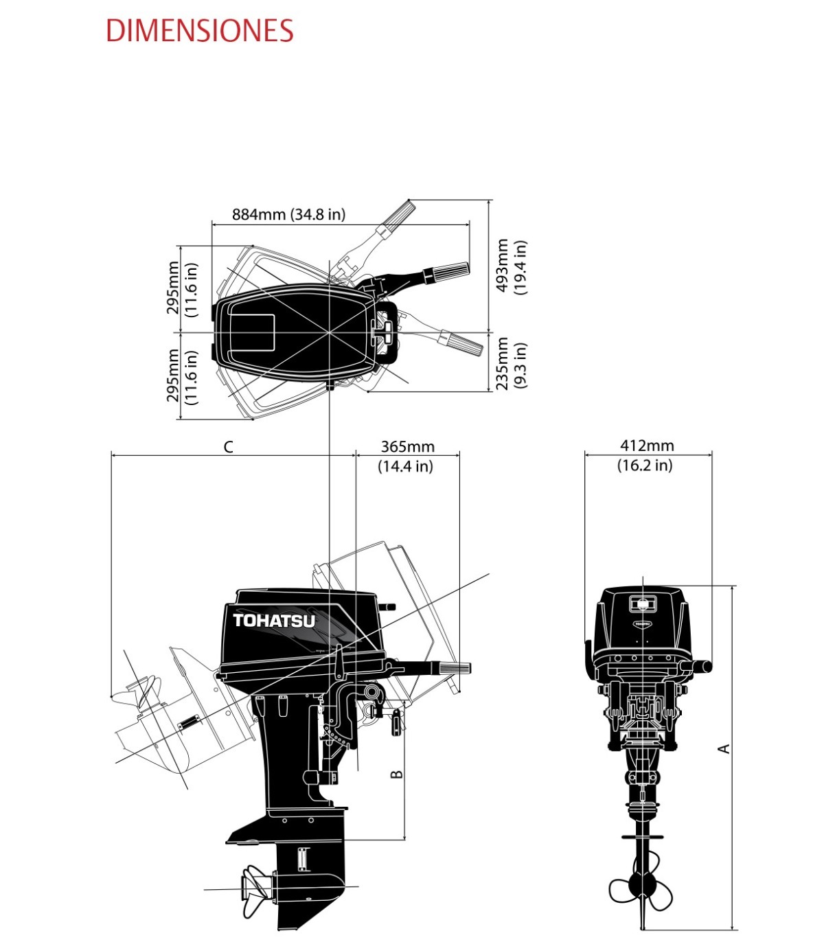 MOTOR TOHATSU 30 HP H EFS