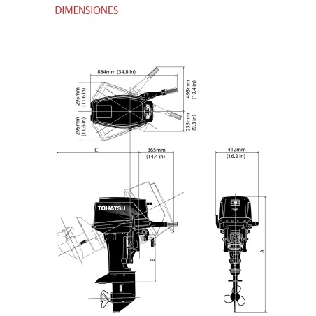 MOTOR TOHATSU 30 HP H EFS