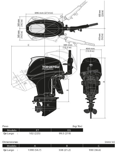 MOTOR TOHATSU MFS 50 HP AETL