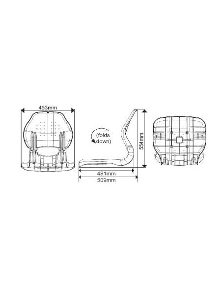ASIENTO PLEGABLE(MA 705-32) GRIS/BLANCO