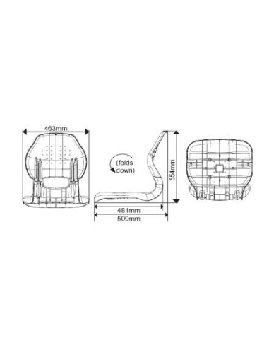 ASIENTO PLEGABLE GRIS(MA 705-11)