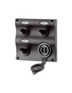 PANEL INTERRUPTOR 3 LED+ USB (C91359LED)