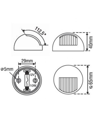 LUZ PROA VERDE Botes2.5 BL (30071)