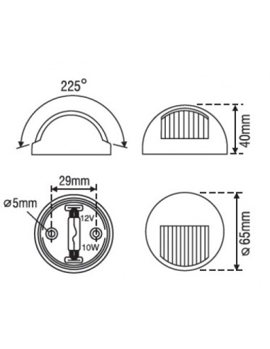 LUZ NAVEGACION BLANCA 225 BL (30074)