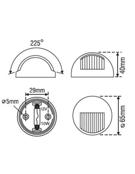 LUZ NAVEGACION BLANCA 225 BL (30074) LUZ NAVEGACION BLANCA 225 BL (30074)