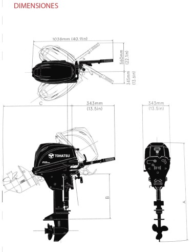 MOTOR TOHATSU MFS 20 HP ES