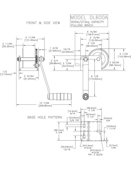 WINCHE 600 LBRS     (5402) -  (DL600) WINCHE 600 LBRS     (5402) -  (DL600)