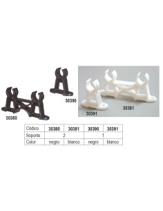 CLIP DOBLE PARA LUZ 3/4´´NEGRO(30380)