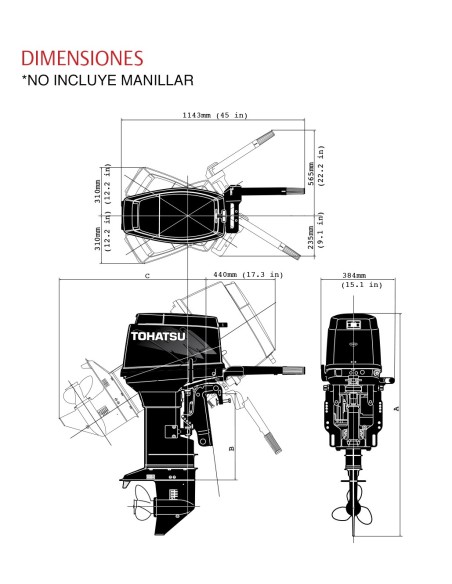 MOTOR TOHATSU 50 HP D2 EPTOS