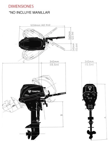 MOTOR TOHATSU MFS 20 HP E EPTL