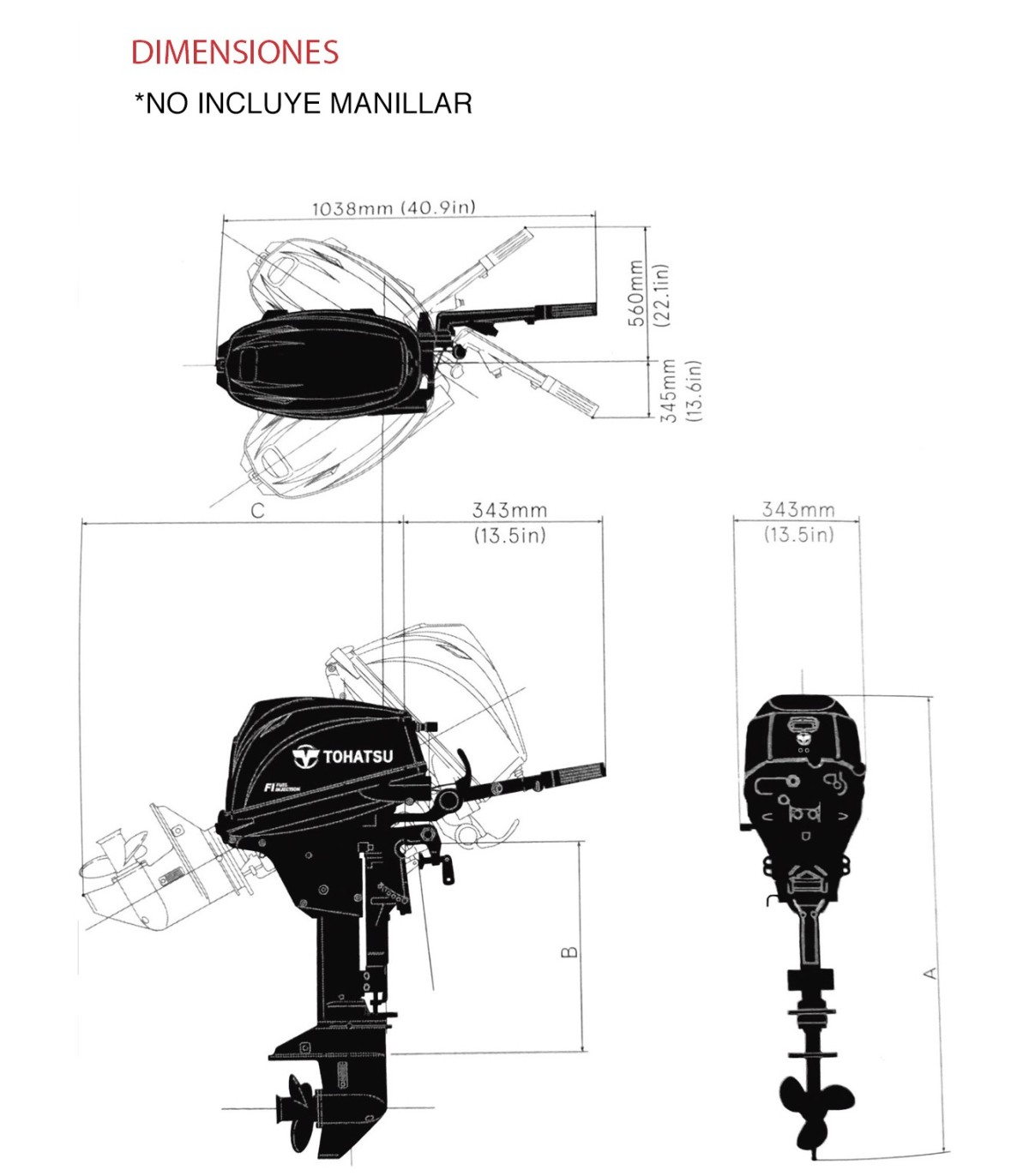 MOTOR TOHATSU MFS 20 HP E EPTL