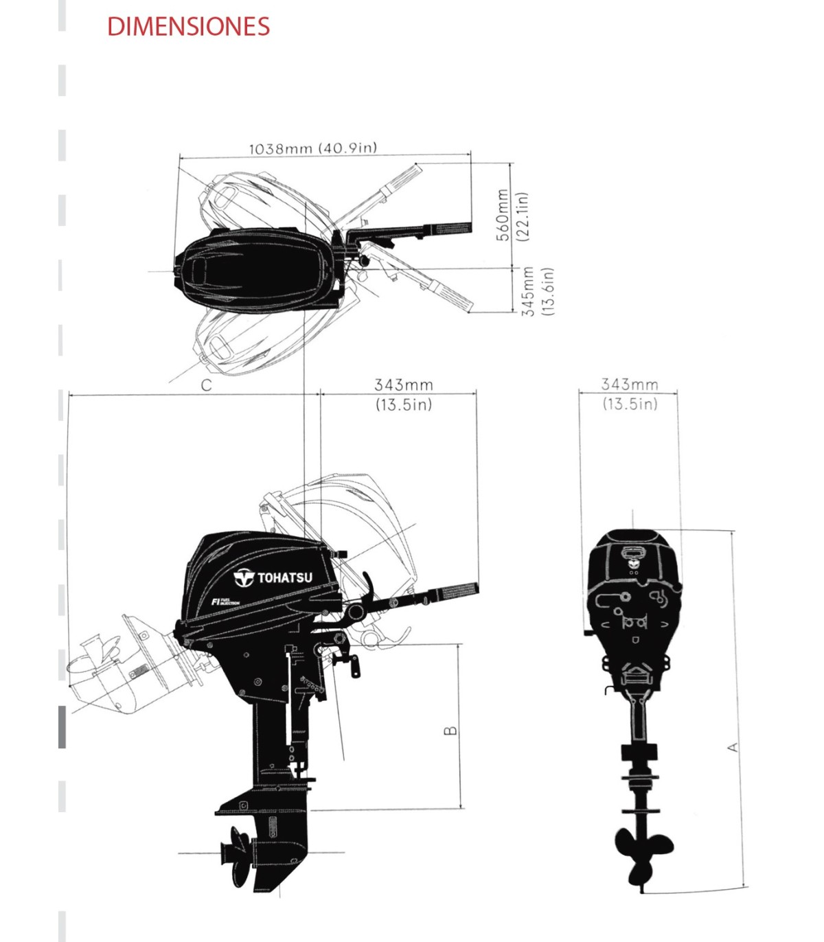 MOTOR TOHATSU MFS 20 HP E EFTS