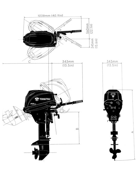 MOTOR TOHATSU MFS 20 HP E EFL MOTOR TOHATSU MFS 20 HP E EFL