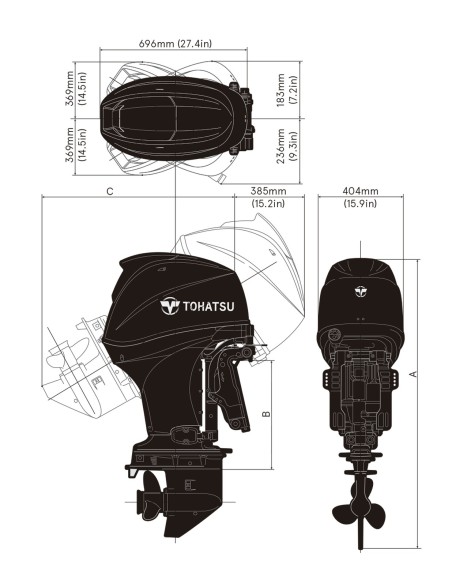 MOTOR TOHATSU MFS 60HP A ETL MOTOR TOHATSU MFS 60HP A ETL