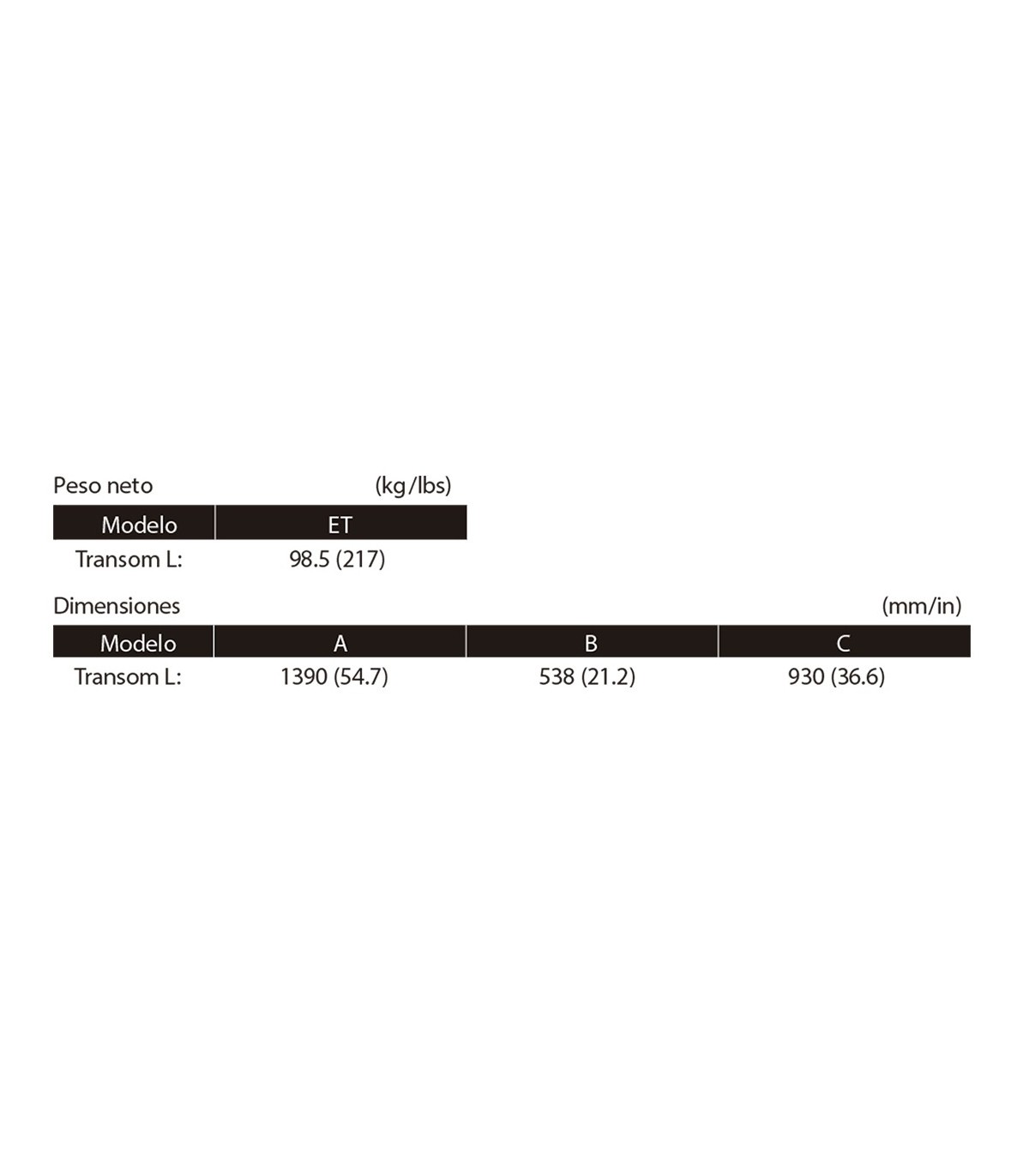 MOTOR TOHATSU MFS 60HP A ETL