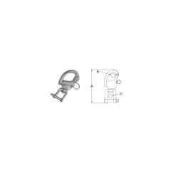MOSQUETON/DESTORCEDOR 650KG(350302)